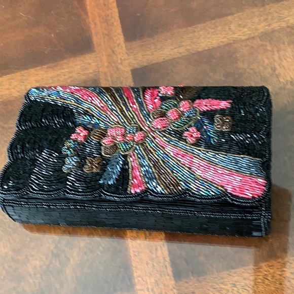 Beautiful Beaded Clutch Evening Bag Purse Handmade Colorful formal crossbody - Picture 2 of 11